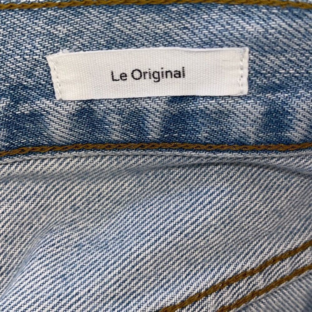 Frame Womens Button Fly Le Original Distressed Cropped Jeans Clash Blue Size 33 - Picture 8 of 13